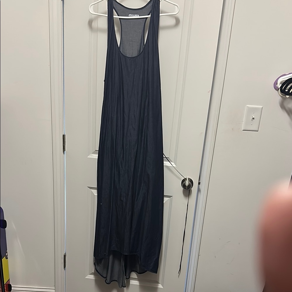 Denim Sleeveless Maxi Dress